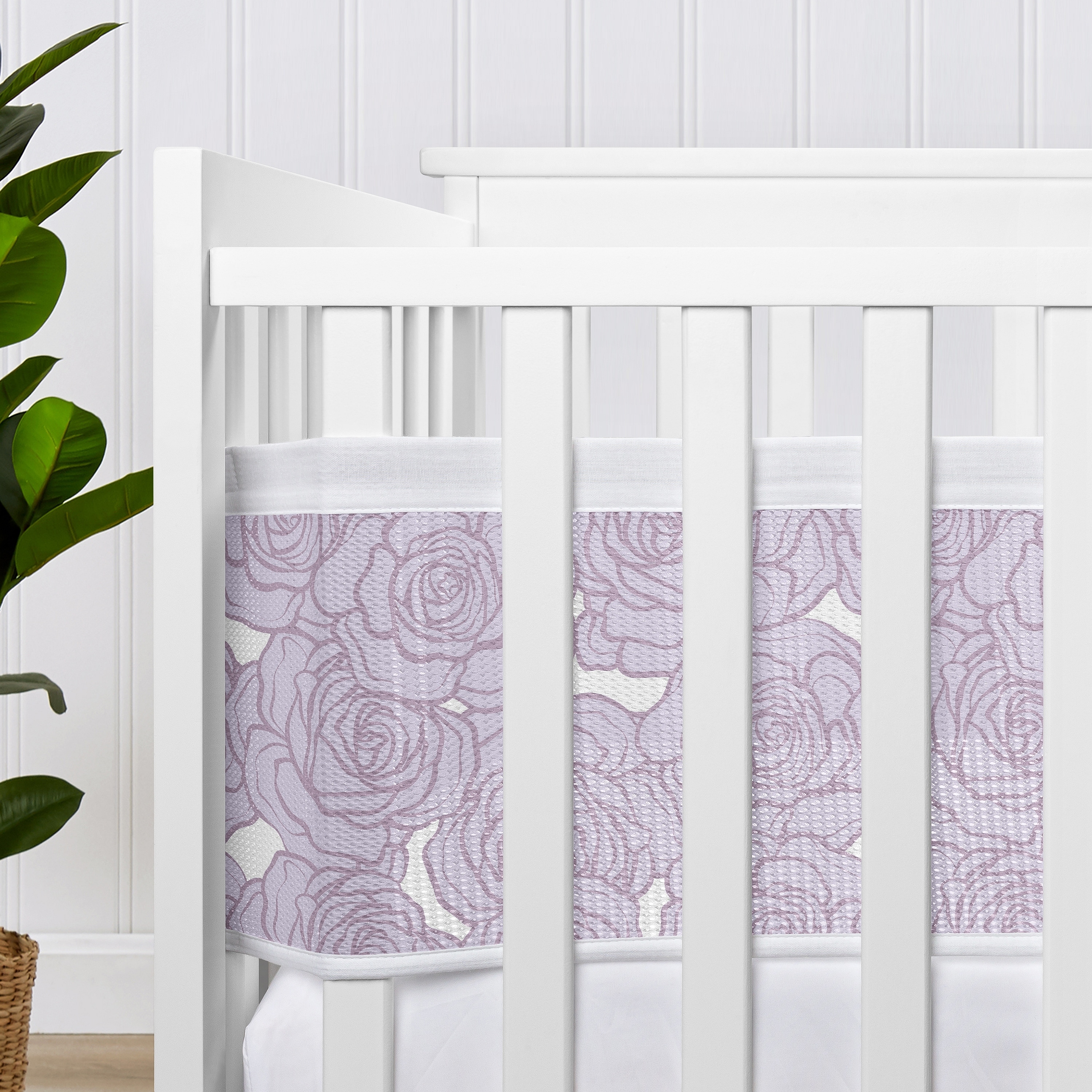 Purple mesh crib bumper new arrivals